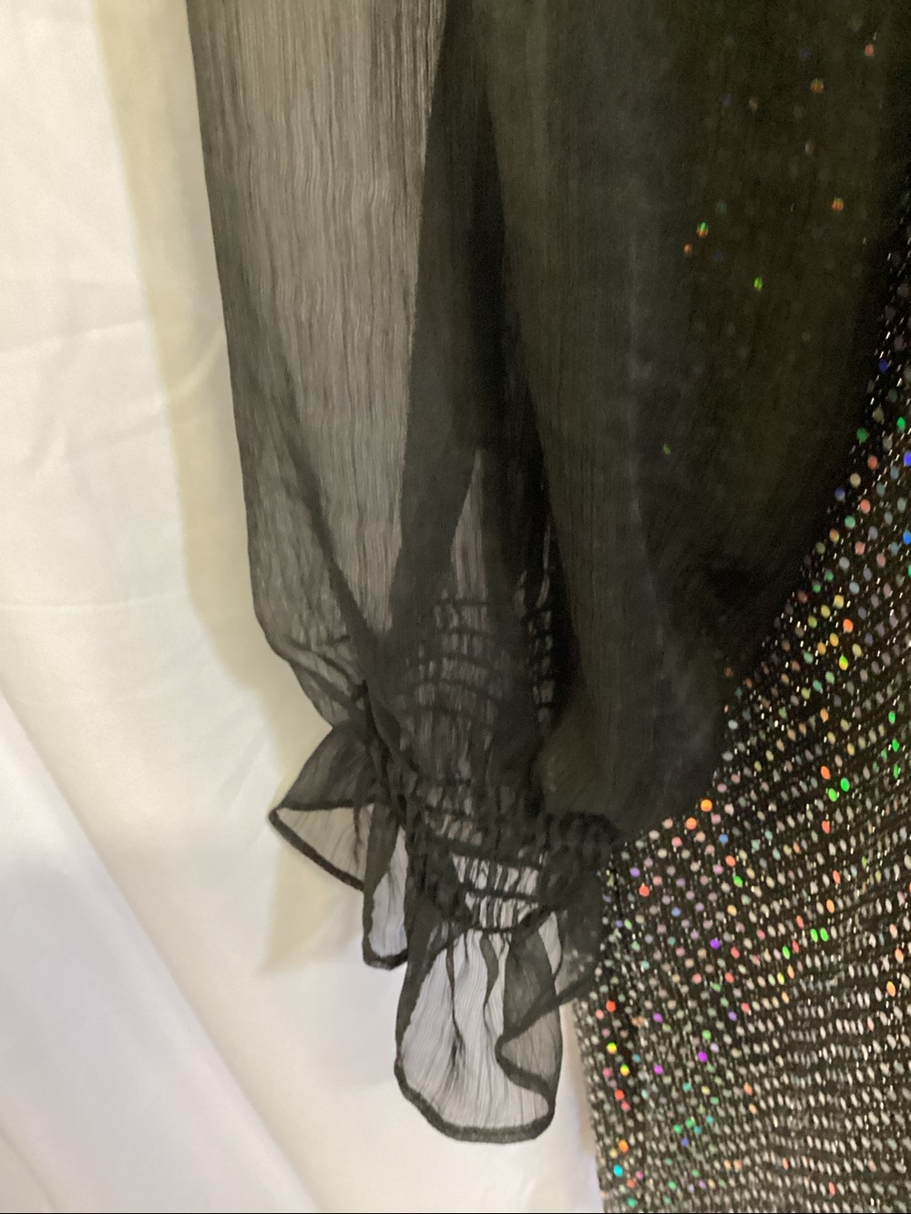 SHEIN Curve Sparkly Dress With Sheer Sleeves - Picture 3 of 5